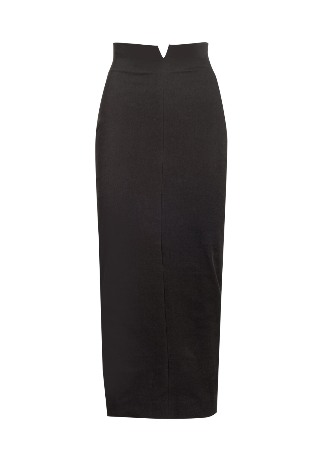 Penelope Italian Cotton Pencil Skirt in Black