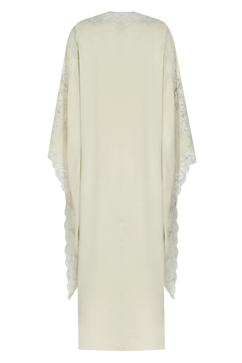 ADELAIDE LONG BUTTONED DRESS WITH TRIANGULAR SLEEVE