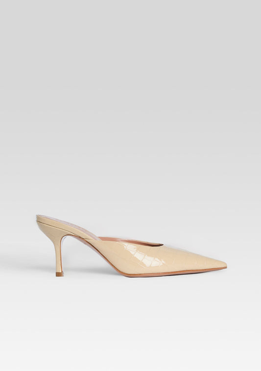 Francesca Leather Kitten Mule