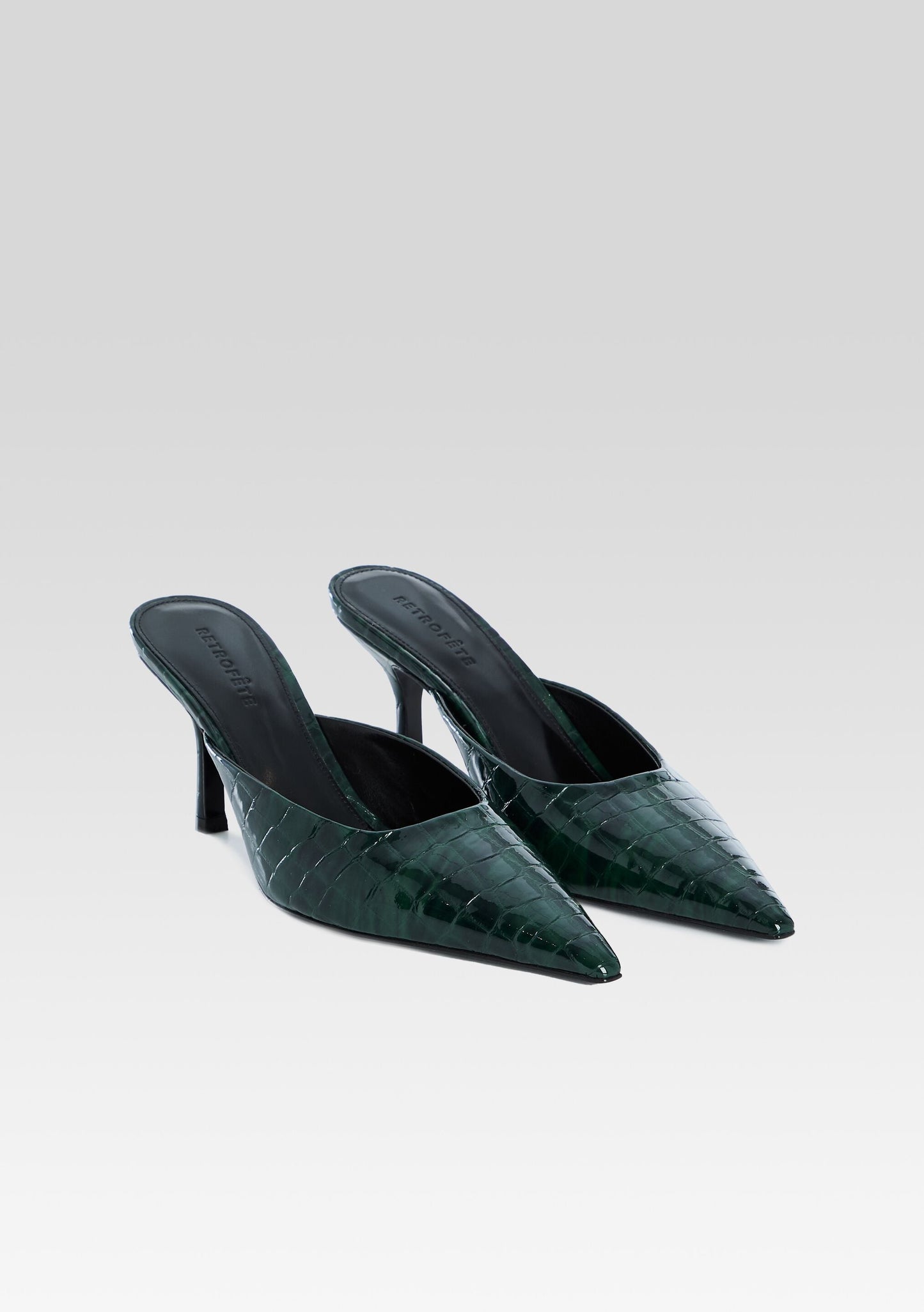 Francesca Leather Kitten Mule